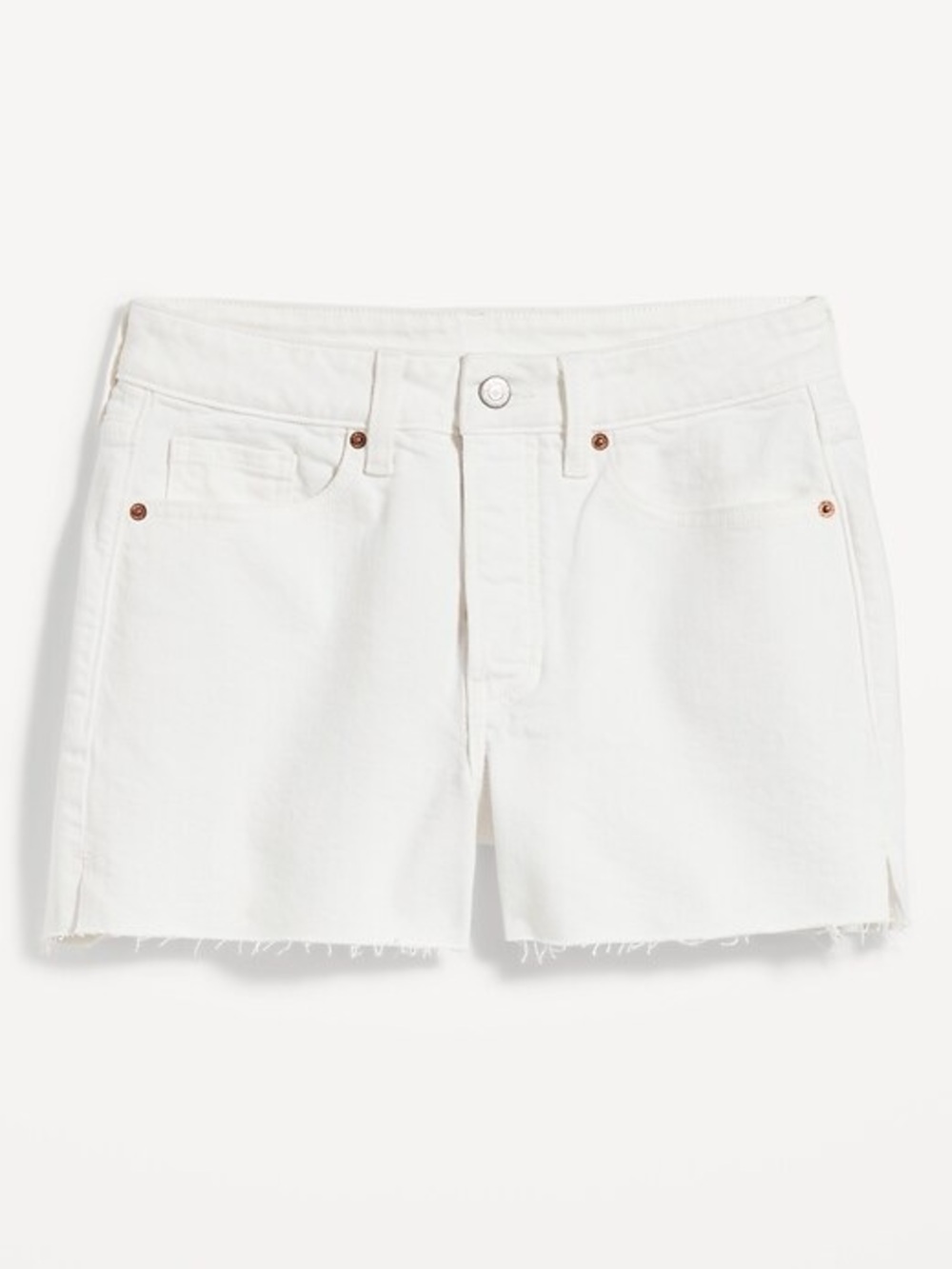 🆕 Old Navy 🤍 White High-Waisted OG Straight Jean Cut-Off Shorts - 3” inseam - 4